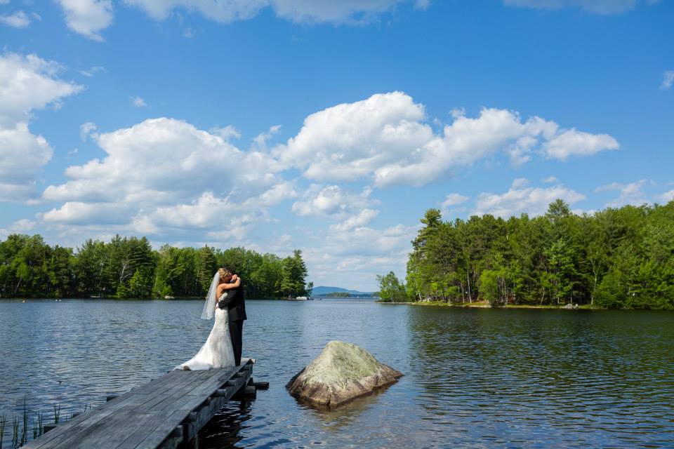 Bride and Groom on the dock