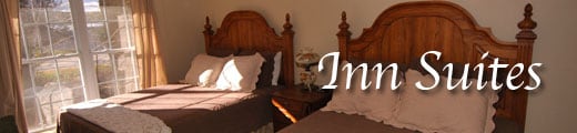 Our Inn Suites have their own private baths. Suite 4 with two queen beds.