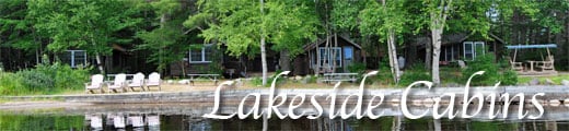 Maine lakeside cabins right on the waterfront