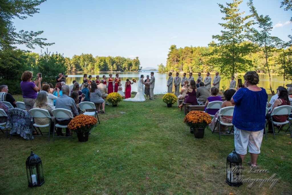 Wedding Ceremony by Millinocket Lake